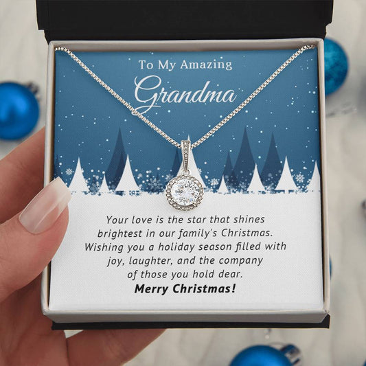 To My Amazing Grandma - Filled with Joy - Christmas Gift - Eternal Hope Necklace