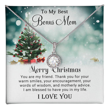 To My Best Bonus Mom - Christmas Gift - Eternal Hope Necklace