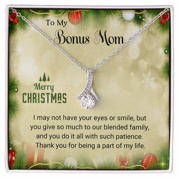 To My Bonus Mom - Christmas Gift - Alluring Beauty Necklace