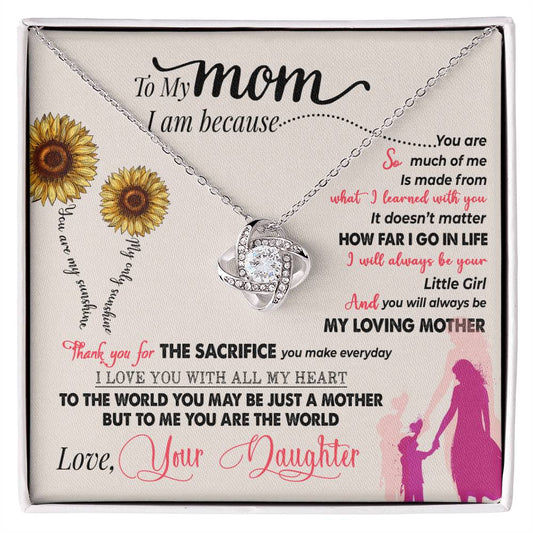 To My Mom, Thank You For Everything -Love Knot Necklace - YERTIZZ.COM