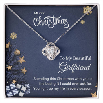 To My Beautiful Girlfriend - Light up my life - Christmas Gift - Love Knot Necklace