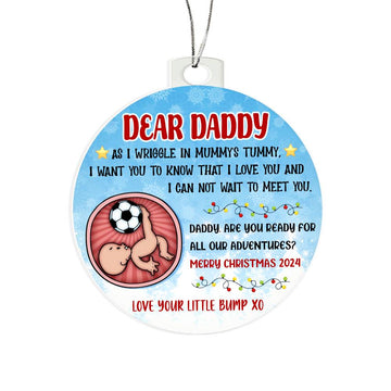 Personalized From The Bump Circle Christmas Ornament Circle Ornament