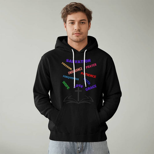 Faith, Bible, Bella Canvas 3719 Pullover Fleece Hoodie