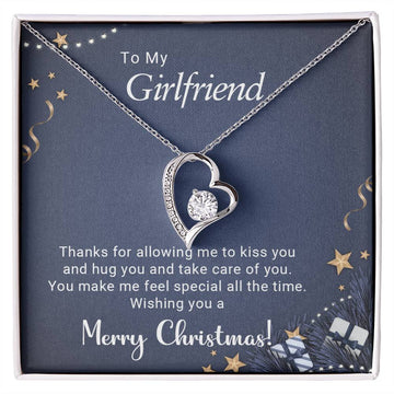 To My Girlfriend - Kiss - Christmas Gift - Forever Love Necklace