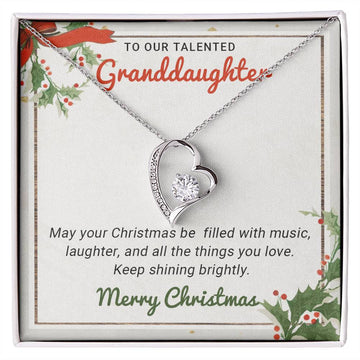 To Our Talented Granddaughter - Brightly - Christmas Gift - Forever Love Necklace