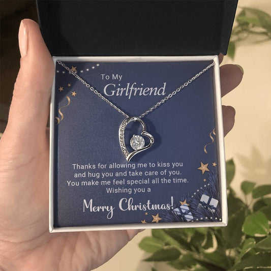 To My Girlfriend - Kiss - Christmas Gift - Forever Love Necklace