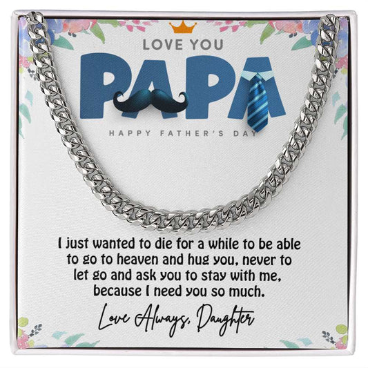 Cuban Linked Chain, Gift, Jewelry, Gift, Father's Day, Fathers Day, Papa, Dad, Father, To Dad