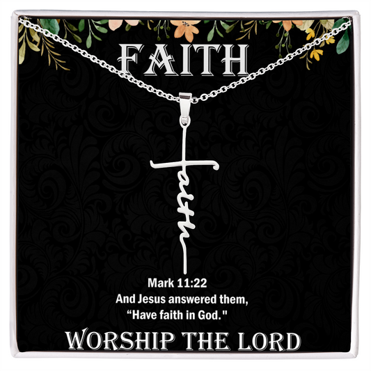 Faith Gift, Jewelry, Show of Faith, Faith Necklace, Gift, Jewelry, White Gold dipped