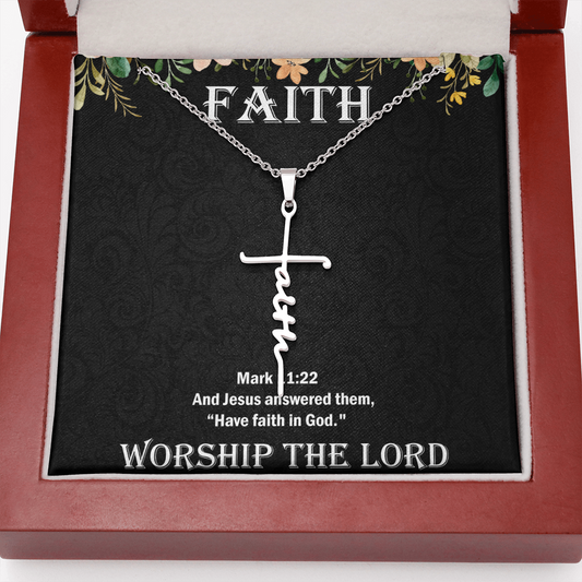 Faith Gift, Jewelry, Show of Faith, Faith Necklace, Gift, Jewelry, White Gold dipped