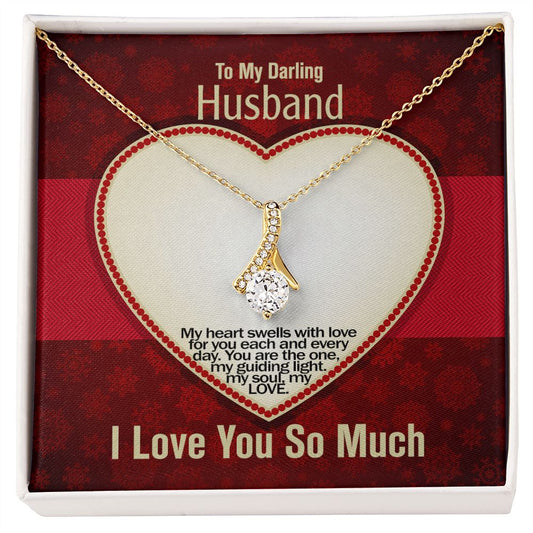To My Darling Husband, I Love You So Much, Alluring Beauty Necklace, Jewelry Gift