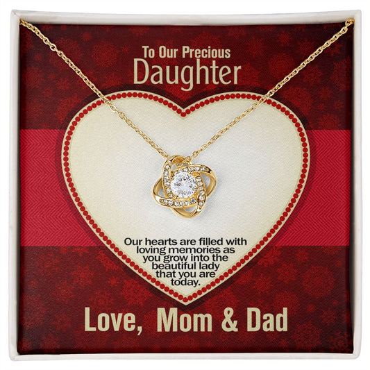To Our Precious Daughter, Forever Love Necklace, Jewelry, Gift