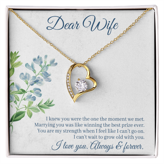 Forever Love Necklace, Gift, Jewelry,  Wife, To Wife