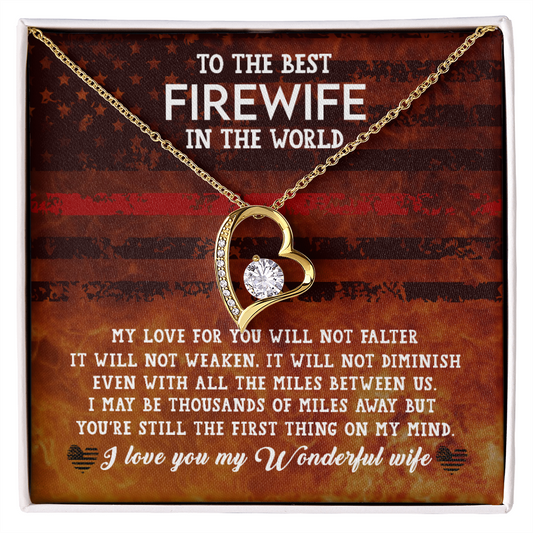 Forever Love Necklace, Gift, Jewelry, Firewife, Fire Wife, Wife, To Wife